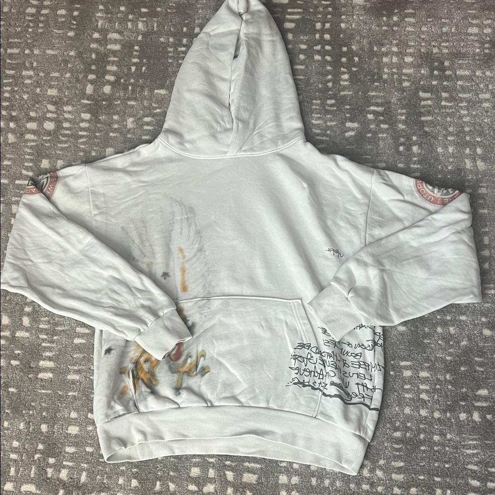 Travis Scott White Graphic Hoodie